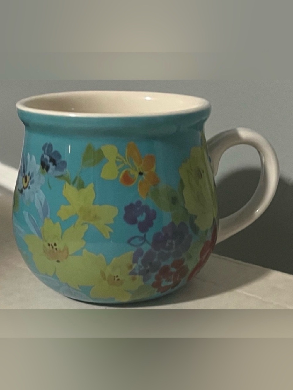 Rare! Buy Now! 🌺 EUC Pioneer Woman QVC Rare Belly Mug/Cup, Qty 1, Teal Blue - Picture 6 of 10
